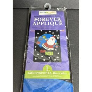 Rain Or Shine Forever Applique Porch Flag 28 " X 40" Santa Claus Christmas